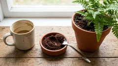 Coffee grounds for indoor plants: fertilizer from your mug
